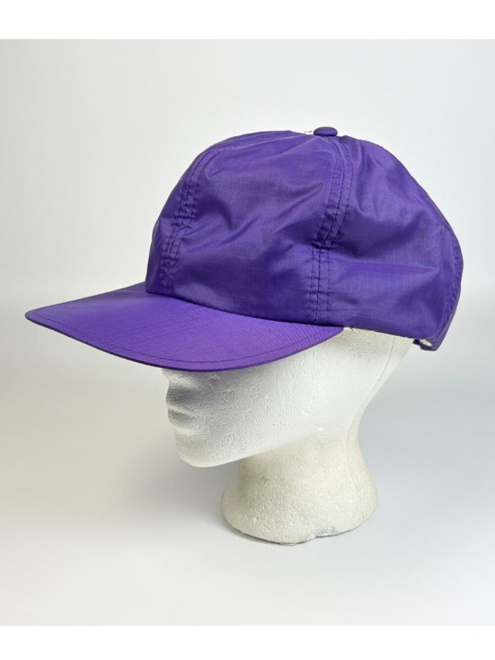 Vintage Y2K Purple Nylon Snapback Hat Cap 6 Panel Yupoong Made in Korea